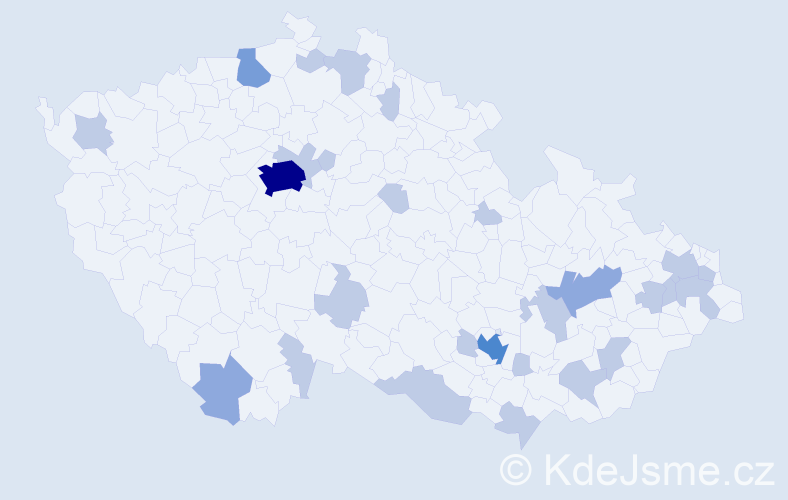 Jméno: 'Dario', počet výskytů 44 v celé ČR