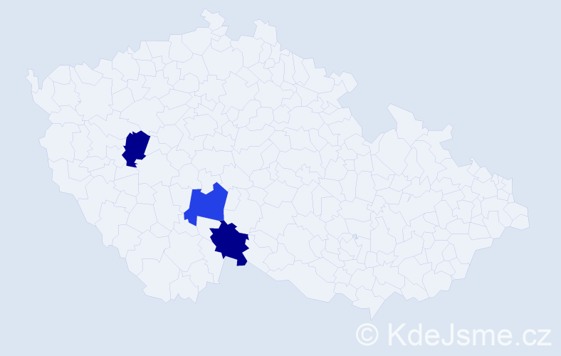 Jméno: 'Christie', počet výskytů 3 v celé ČR