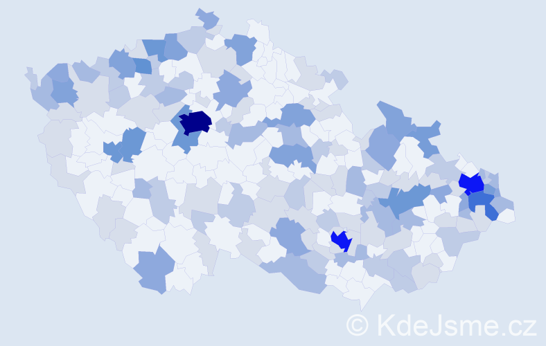 Jméno: 'Albín', počet výskytů 331 v celé ČR