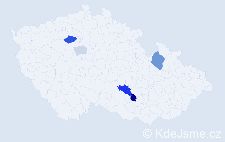 Jméno: 'Nara', počet výskytů 6 v celé ČR