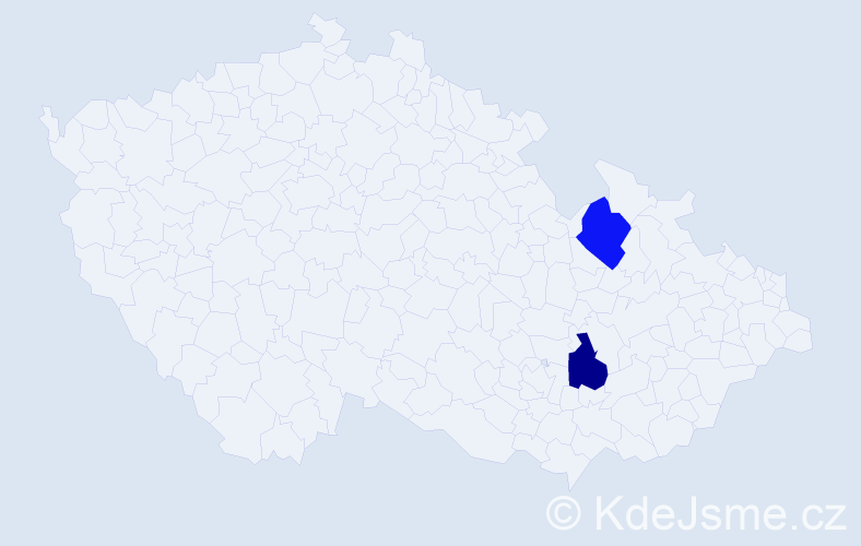 Jméno: 'Nandini', počet výskytů 2 v celé ČR