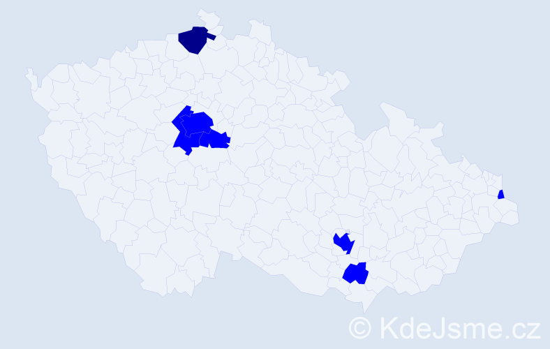Jméno: 'Joana', počet výskytů 8 v celé ČR