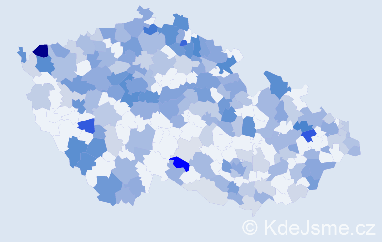 Jméno: 'Vendelín', počet výskytů 418 v celé ČR