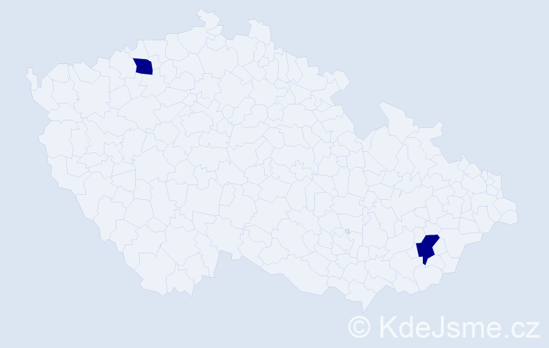 Jméno: 'Alesha', počet výskytů 2 v celé ČR