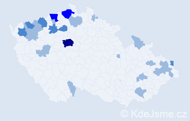 Jméno: 'Gerald', počet výskytů 39 v celé ČR