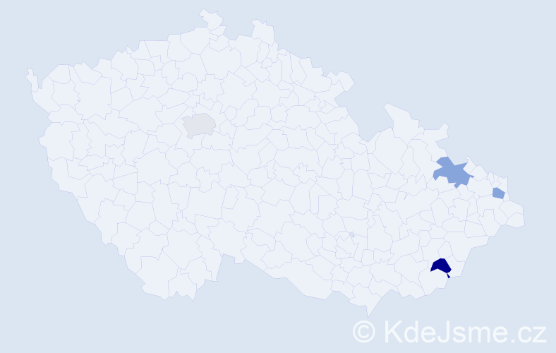 Jméno: 'Lily Anne', počet výskytů 4 v celé ČR