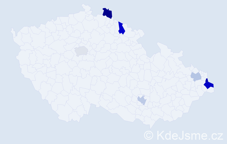 Jméno: 'Gedeon', počet výskytů 8 v celé ČR