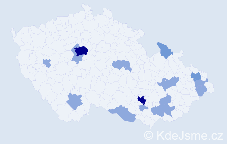 Jméno: 'Alessia', počet výskytů 29 v celé ČR