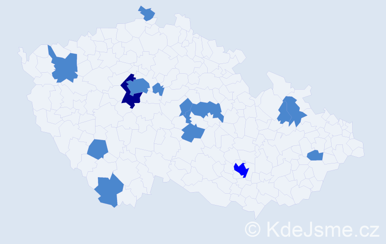 Jméno: 'Patrika', počet výskytů 17 v celé ČR
