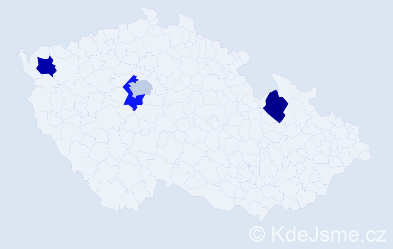 Jméno: 'Davit', počet výskytů 4 v celé ČR