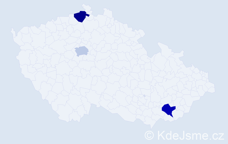 Jméno: 'Abdulkader', počet výskytů 3 v celé ČR