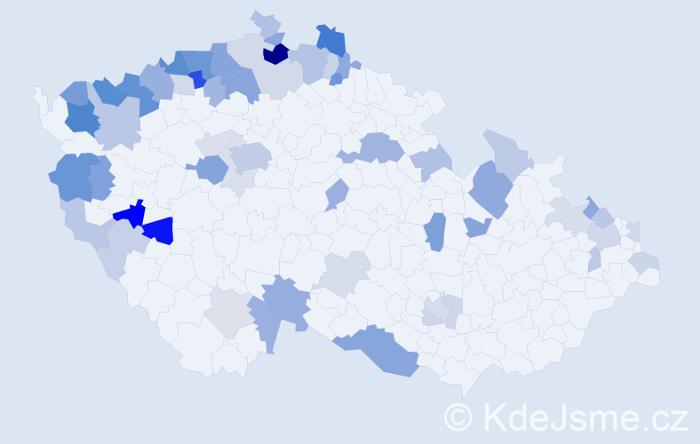 Jméno: 'Harald', počet výskytů 131 v celé ČR