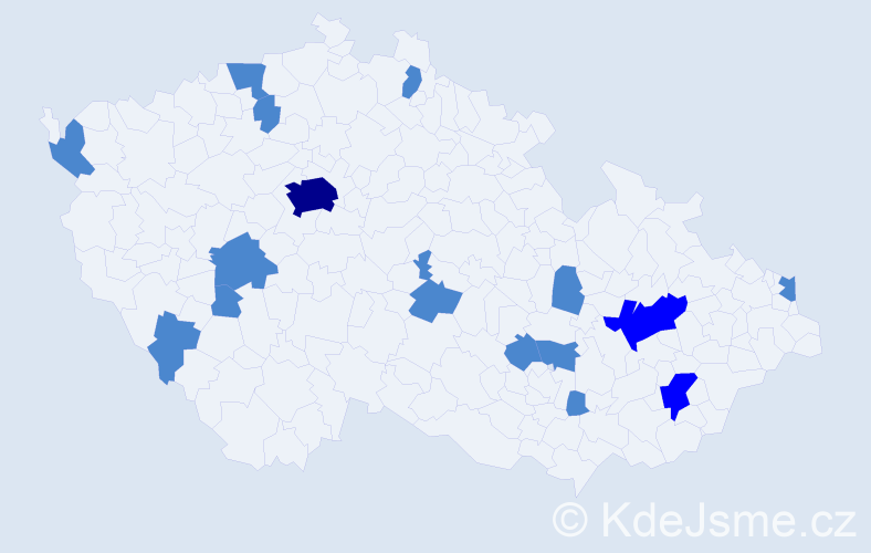 Jméno: 'Alexia', počet výskytů 20 v celé ČR