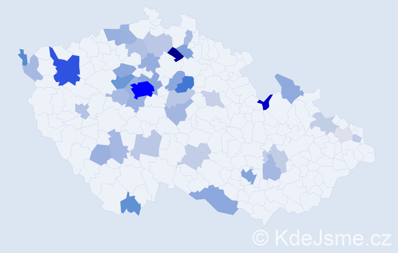 Jméno: 'Alisa', počet výskytů 124 v celé ČR
