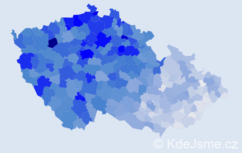 Jméno: 'Květa', počet výskytů 7833 v celé ČR