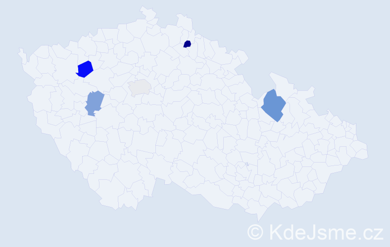 Jméno: 'Abel', počet výskytů 6 v celé ČR