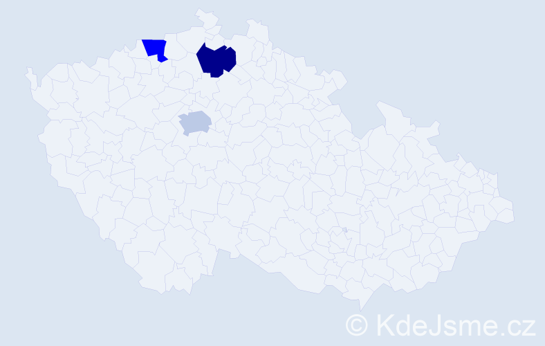 Jméno: 'Veronika Eva', počet výskytů 3 v celé ČR