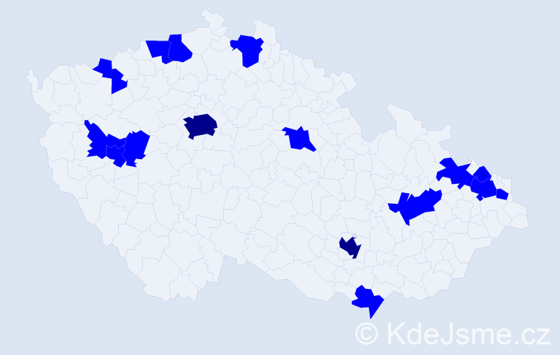 Jméno: 'Inez', počet výskytů 18 v celé ČR