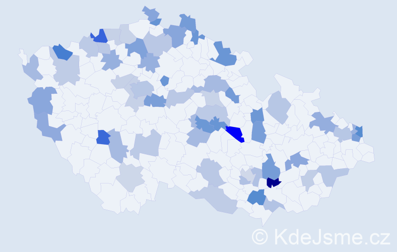 Jméno: 'Želmíra', počet výskytů 90 v celé ČR