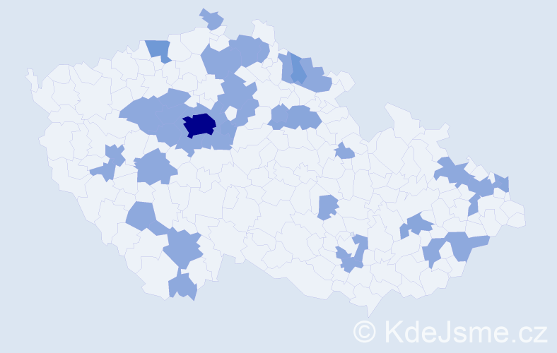 Jméno: 'Maximilián', počet výskytů 56 v celé ČR