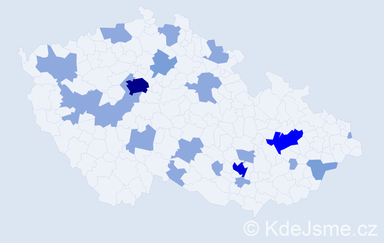 Jméno: 'Anette', počet výskytů 45 v celé ČR