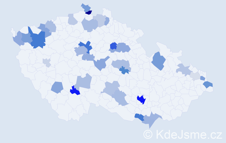 Jméno: 'Simone', počet výskytů 71 v celé ČR