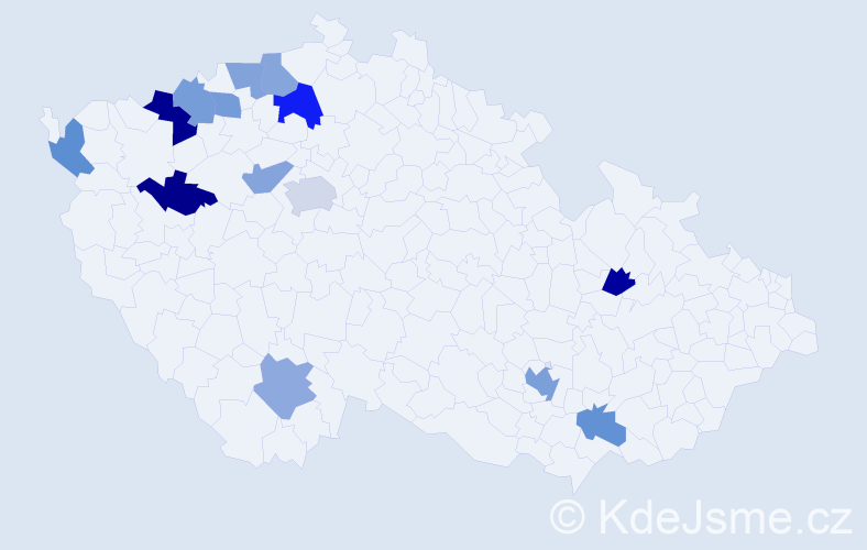 Jméno: 'Colette', počet výskytů 19 v celé ČR