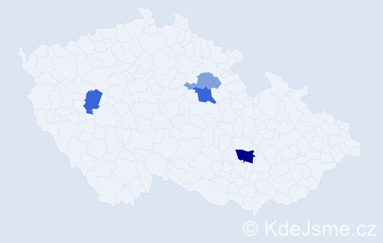 Jméno: 'Urtnasan', počet výskytů 6 v celé ČR