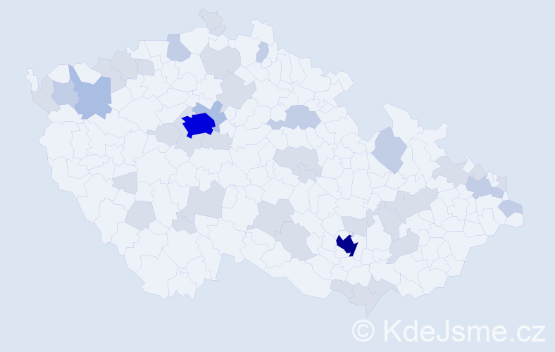 Jméno: 'Simone', počet výskytů 90 v celé ČR