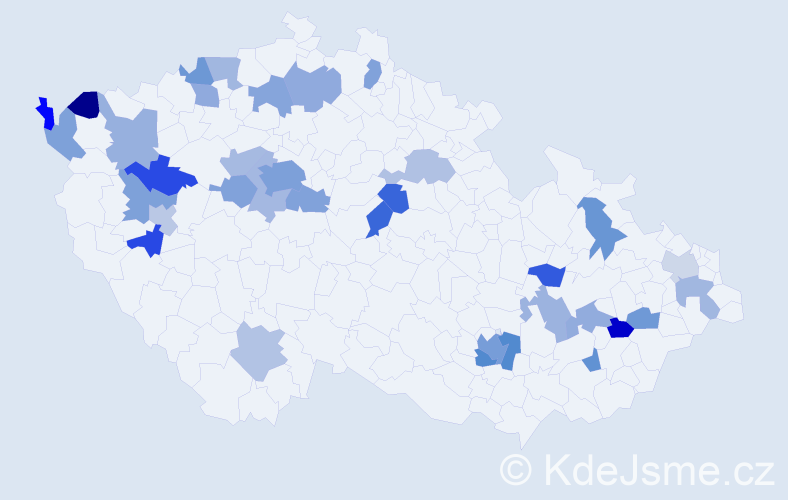 Jméno: 'Dara', počet výskytů 51 v celé ČR