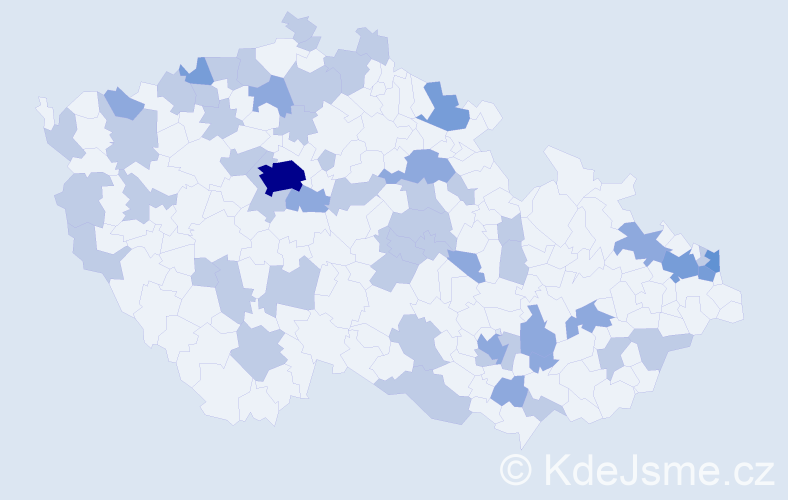 Jméno: 'Želmíra', počet výskytů 87 v celé ČR