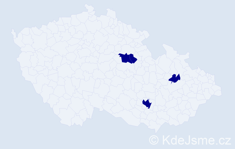 Jméno: 'Antal', počet výskytů 4 v celé ČR