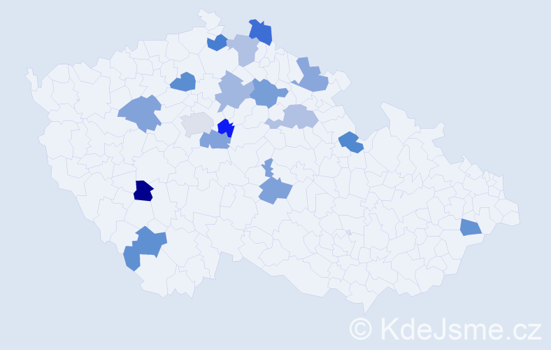 Jméno: 'Amálka', počet výskytů 18 v celé ČR