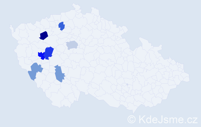 Jméno: 'Marishkutsa', počet výskytů 16 v celé ČR