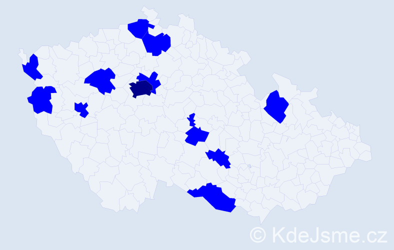 Jméno: 'Duc Nam', počet výskytů 13 v celé ČR