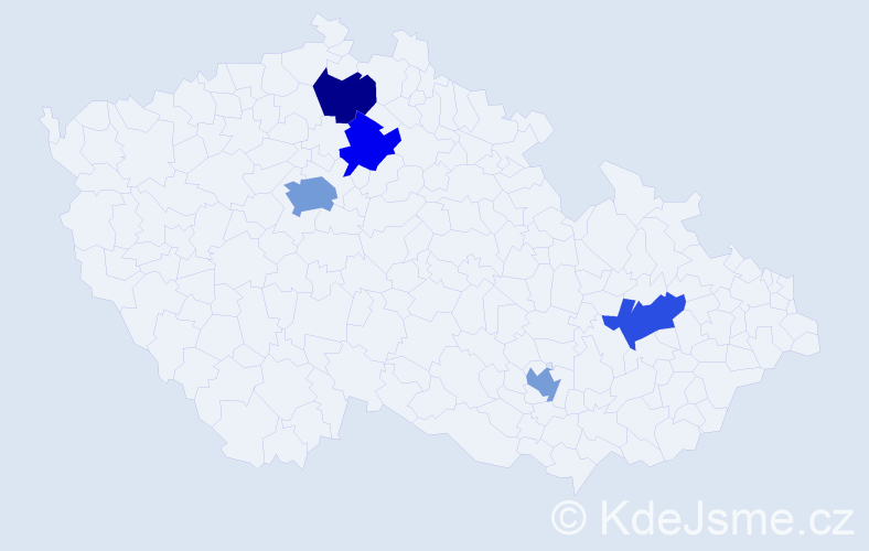 Jméno: 'Shadi', počet výskytů 7 v celé ČR