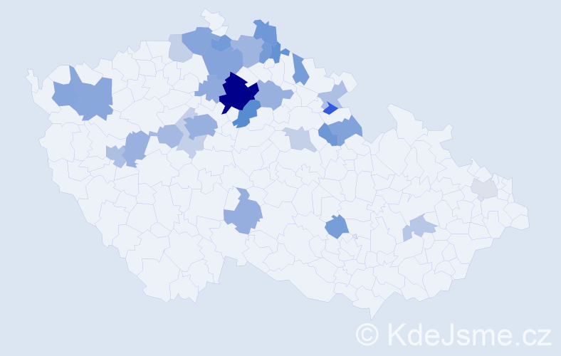 Jméno: 'Jasněna', počet výskytů 59 v celé ČR