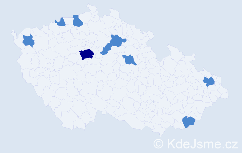 Jméno: 'Mireille', počet výskytů 11 v celé ČR