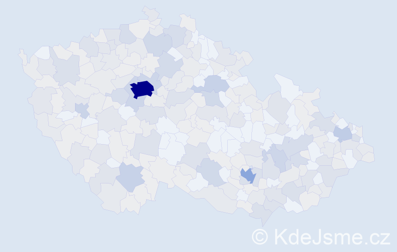 Jméno: 'Jasmína', počet výskytů 729 v celé ČR