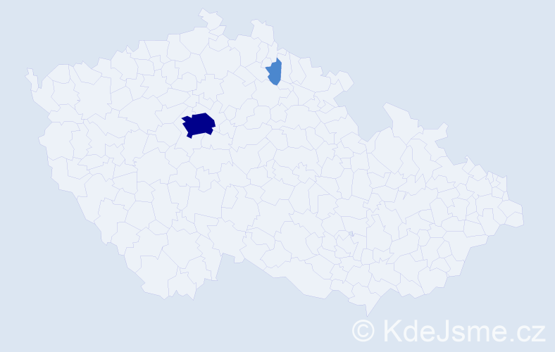 Jméno: 'Mikel', počet výskytů 4 v celé ČR