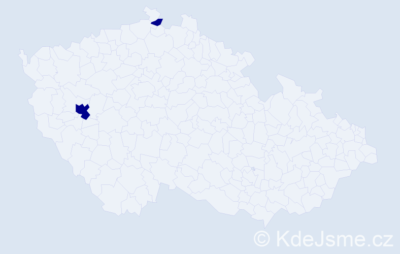 Jméno: 'Ardy', počet výskytů 2 v celé ČR