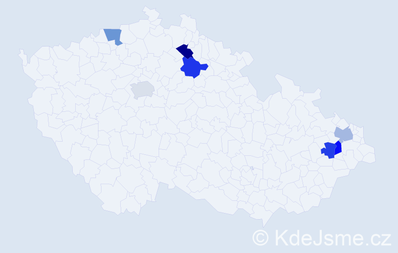 Jméno: 'Jeannetta', počet výskytů 7 v celé ČR