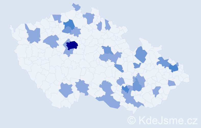 Jméno: 'Blahomír', počet výskytů 53 v celé ČR