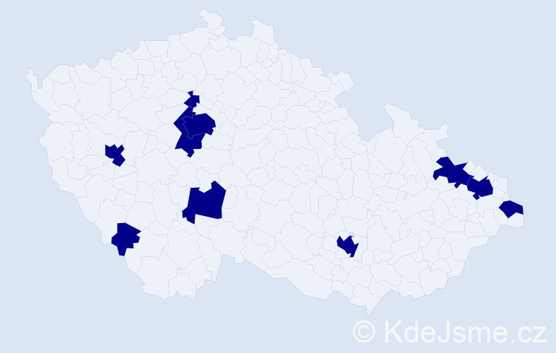 Jméno: 'Natálie Ema', počet výskytů 10 v celé ČR