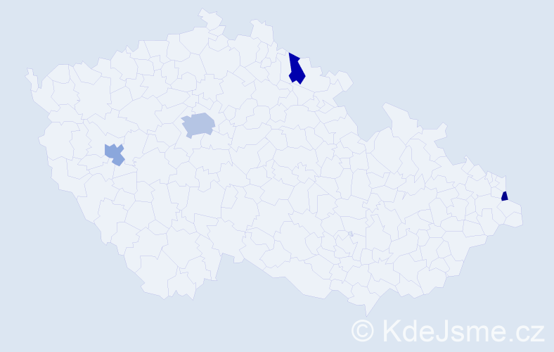 Jméno: 'Cvetanka', počet výskytů 6 v celé ČR