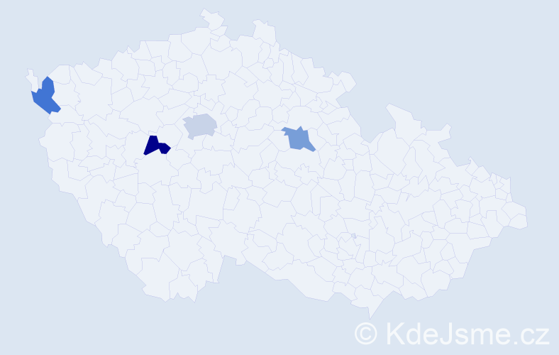 Jméno: 'Thu Hong', počet výskytů 5 v celé ČR