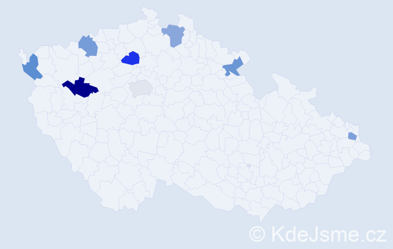 Jméno: 'Hilde', počet výskytů 8 v celé ČR