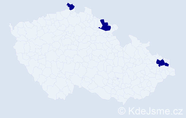 Jméno: 'Maria Katarzyna', počet výskytů 4 v celé ČR