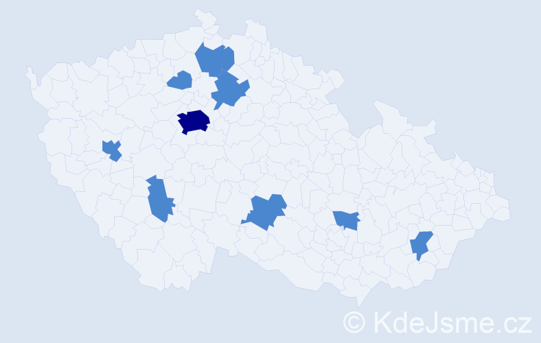 Jméno: 'Enkhchimeg', počet výskytů 11 v celé ČR