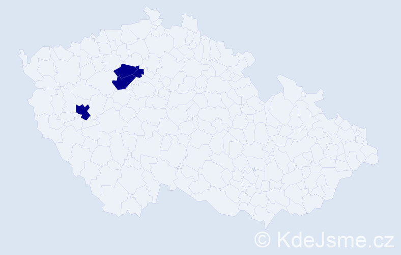 Jméno: 'Hajk', počet výskytů 4 v celé ČR